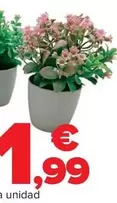 Oferta de Mini Planta Artificial En Maceta por 1,99€ en Carrefour