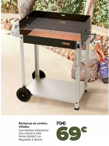 Oferta de Barbacoa De Carbon Villalba por 69€ en Carrefour