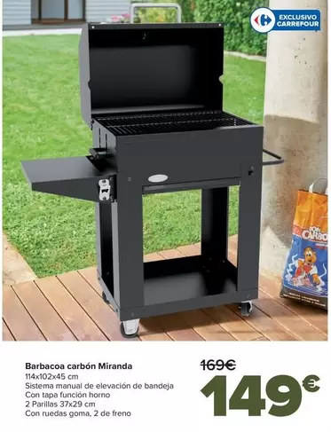 Oferta de Barbacoa Carbon S20 por 149€ en Carrefour