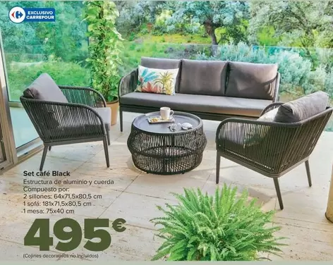 Oferta de Set Cafe Black por 495€ en Carrefour