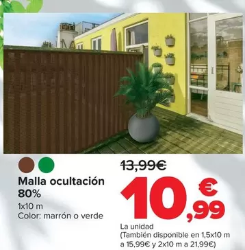 Oferta de Malla Ocultación 80% por 10,99€ en Carrefour