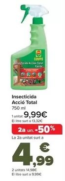 Oferta de Compo - Insecticida Accion Total por 9,99€ en Carrefour