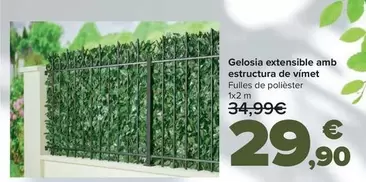 Oferta de Celosia Extensible Con Estructura En Mimbre por 29,9€ en Carrefour