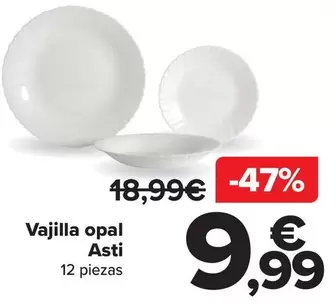 Oferta de Vajilla Opal AstiVajilla Opal Asti por 9,99€ en Carrefour