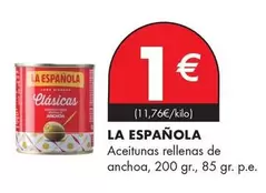 Oferta de La Española - Aceitunas Rellenas De Anchoa por 1€ en Supermercados Lupa