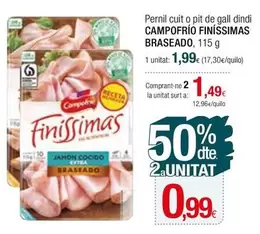 Oferta de Campofrío - Finissimas Braseado Pernil Cuit O Pit De Gall Dinti por 1,99€ en Condis