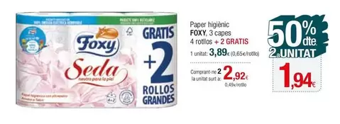 Oferta de Foxy - Paper Higienic por 3,89€ en Condis