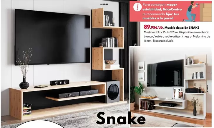 Oferta de Mueble De Salon Snake  por 89,95€ en BricoCentro