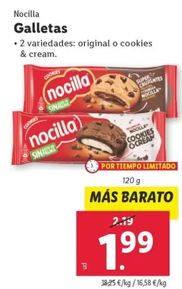 Oferta de Nocilla - Galletas por 1,99€ en Lidl