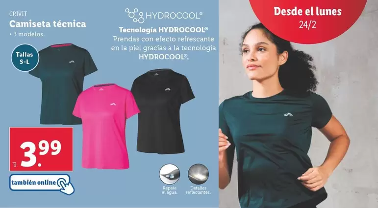 Oferta de Crivit - Camiseta Técnica  por 3,99€ en Lidl