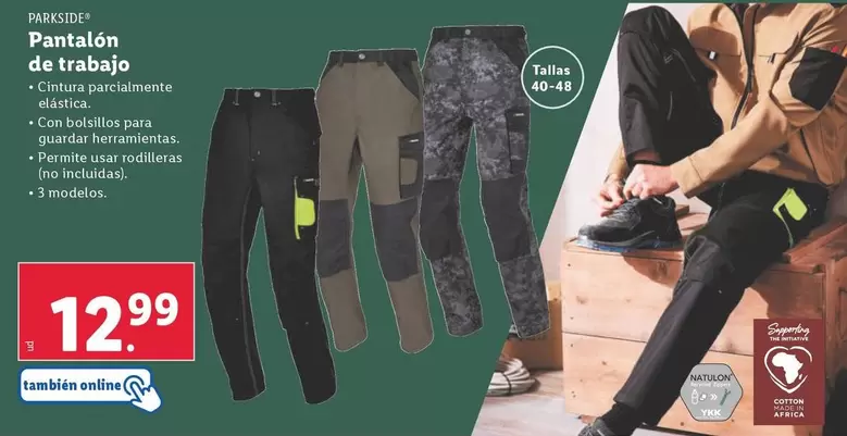 Oferta de Parkside - Pantalón De Trabajo por 12,99€ en Lidl