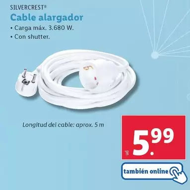 Oferta de SilverCrest - Cable Alargador por 5,99€ en Lidl