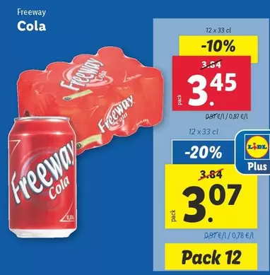 Oferta de Freeway - Cola por 3,45€ en Lidl