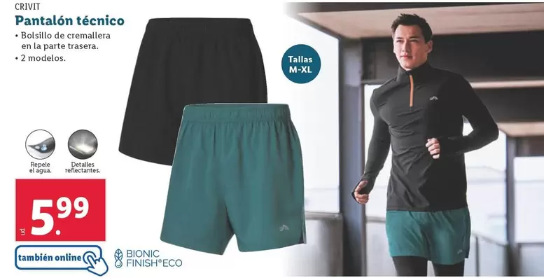 Oferta de Crivit - Pantalón Técnico por 5,99€ en Lidl