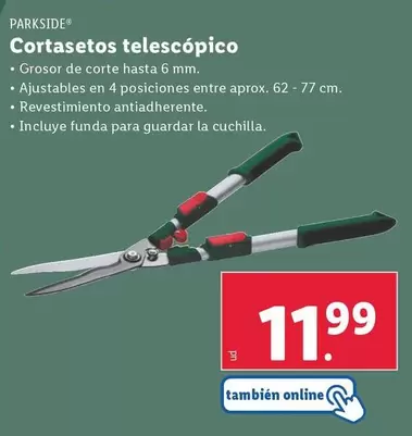 Oferta de Parkside - Cortasetos Telescopico por 11,99€ en Lidl