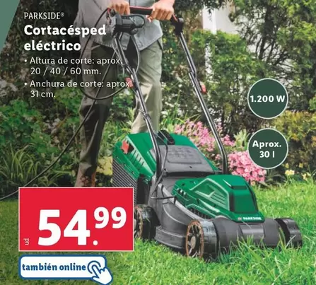 Oferta de Parkside - Cortacésped Eléctrico por 54,99€ en Lidl