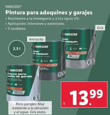 Oferta de Parkside - Pintura Para Adoquines Y Garajes por 13,99€ en Lidl