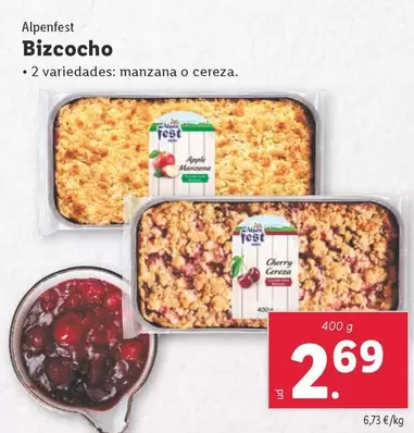 Oferta de Alpenfest - Bizcocho por 2,69€ en Lidl