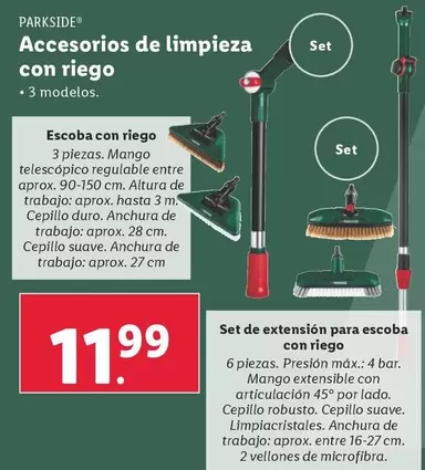 Oferta de Parkside - Accesorios De Limpieza Con Riego por 11,99€ en Lidl