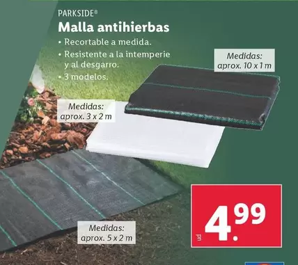 Oferta de Parkside - Malla Antihierbas por 4,99€ en Lidl