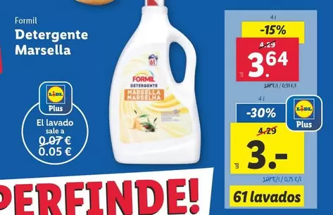 Oferta de Formil - Detergente Marsella por 3,64€ en Lidl