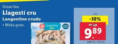 Oferta de Ocean Sea - Langostino Crudo por 9,89€ en Lidl