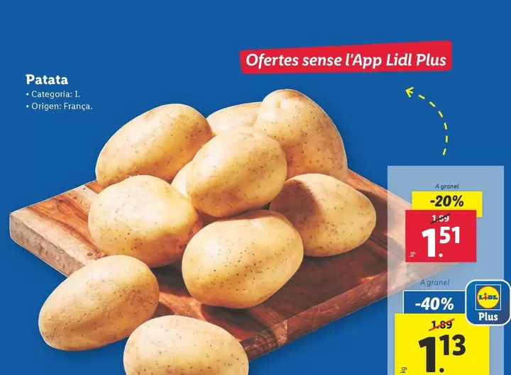 Oferta de Patata por 1,51€ en Lidl