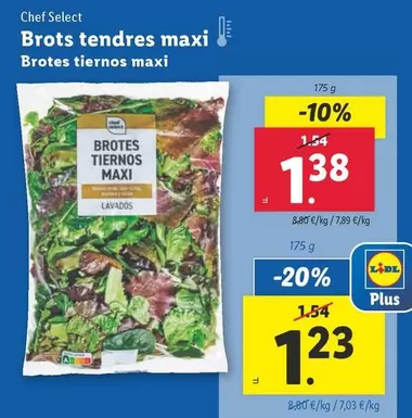 Oferta de Chef Select - Brotes Tiernos Maxi por 1,38€ en Lidl