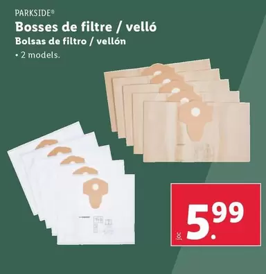 Oferta de Parkside - Bolsas De Filtro / Vellón por 5,99€ en Lidl