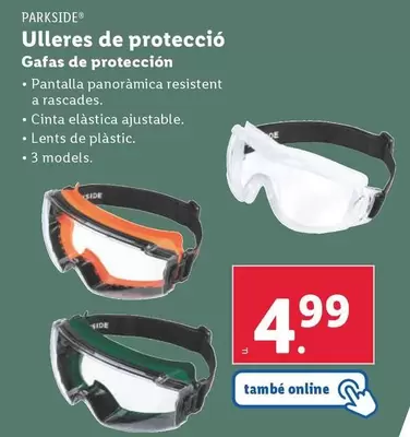 Oferta de Parkside - Ulleres De Proteccio/ Gafas De Protección por 4,99€ en Lidl