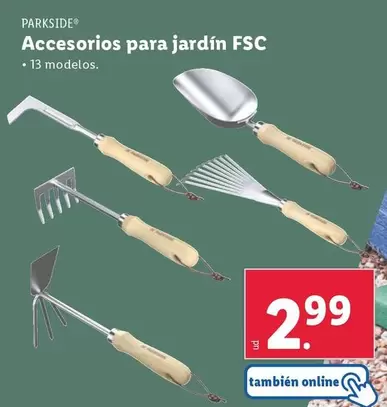 Oferta de Parkside - Accesorios Para Jardín FSC por 2,99€ en Lidl