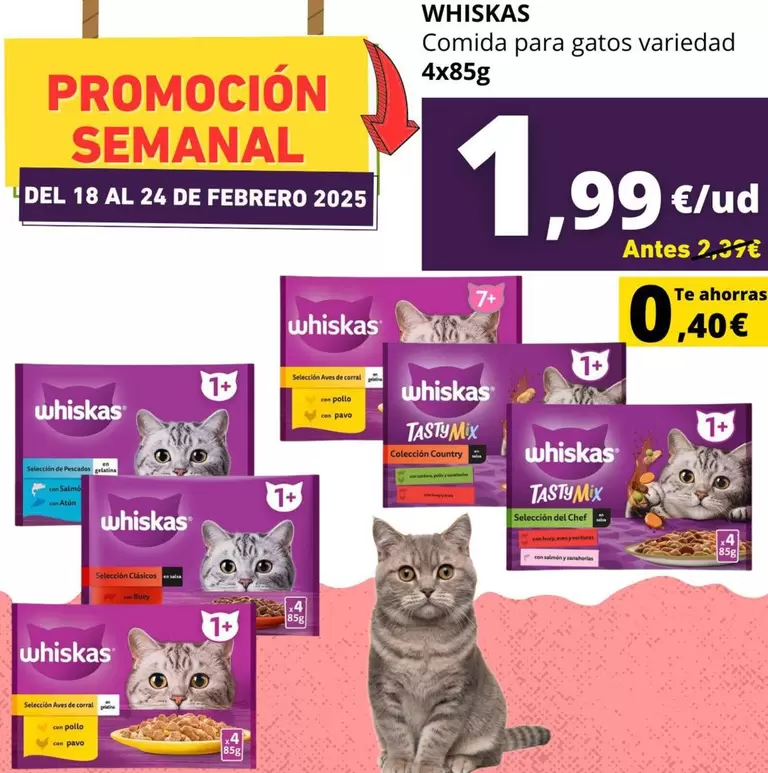 Oferta de Whiskas - Selección Aves De Corral por 1,99€ en Tu Trébol Hipermercados