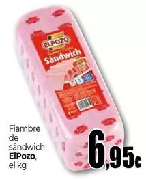 Oferta de Elpozo - Fiambre De Sandwich por 6,95€ en UDACO