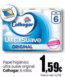 Oferta de Colhogar - Papel Higiénico Ultra Suave Original por 1,59€ en UDACO