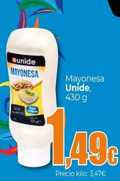 Oferta de Unide - Mayonesa por 1,49€ en Unide Market