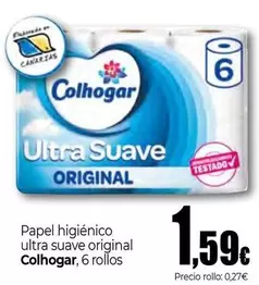 Oferta de Colhogar - Papel Higiénico Ultra Suave Original por 1,59€ en Unide Supermercados