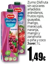 Oferta de Juver - Zumo Disfruta Sin Azucares Anadidos Arandanos por 1,49€ en UNIDE Alimentación