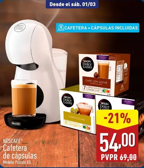 Oferta de Nescafé - Cafetera De Cápsulas  por 54€ en ALDI