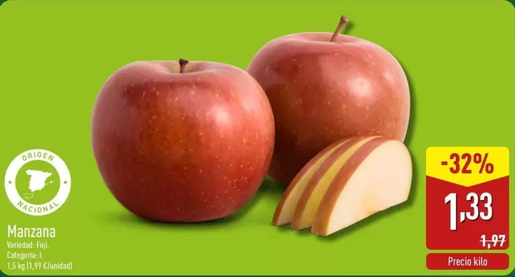 Oferta de Manzana por 1,33€ en ALDI