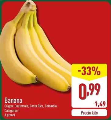 Oferta de Banana por 0,99€ en ALDI