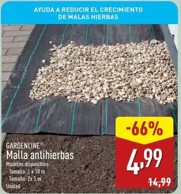 Oferta de Gardenline - Malla Antihierbas por 4,99€ en ALDI