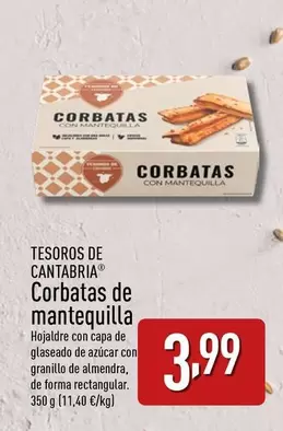 Oferta de Tesoros De Cantabria - Corbatas De Mantequilla por 3,99€ en ALDI