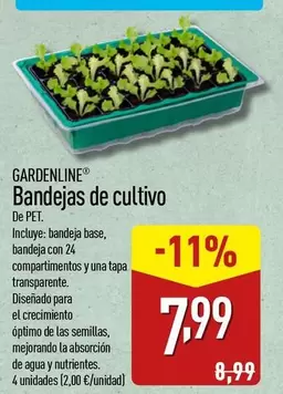 Oferta de Gardenline - Bandejas De Cultivo por 7,99€ en ALDI