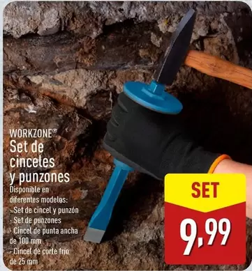 Oferta de Workzone - Set De Cinceles Y Punzones por 9,99€ en ALDI