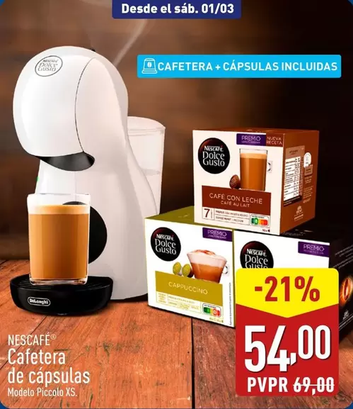 Oferta de Nescafé - Cafetera De Capsulas por 54€ en ALDI