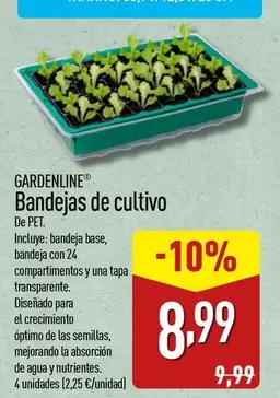 Oferta de Gardenline - Bandejas De Cultivo por 8,99€ en ALDI