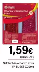 Oferta de Ifa Eliges - Salchichon + Chorizo Extra por 1,59€ en Cash Ifa