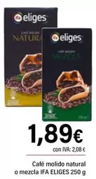 Oferta de Ifa Eliges - Café Molido Natural O Mezcla por 1,89€ en Cash Ifa