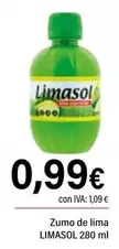 Oferta de Limasol - Zumo De Lima por 0,99€ en Cash Ifa