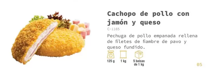 Oferta de Pavo - Cachopo De Pollo Con Jamon Y Queso en Abordo